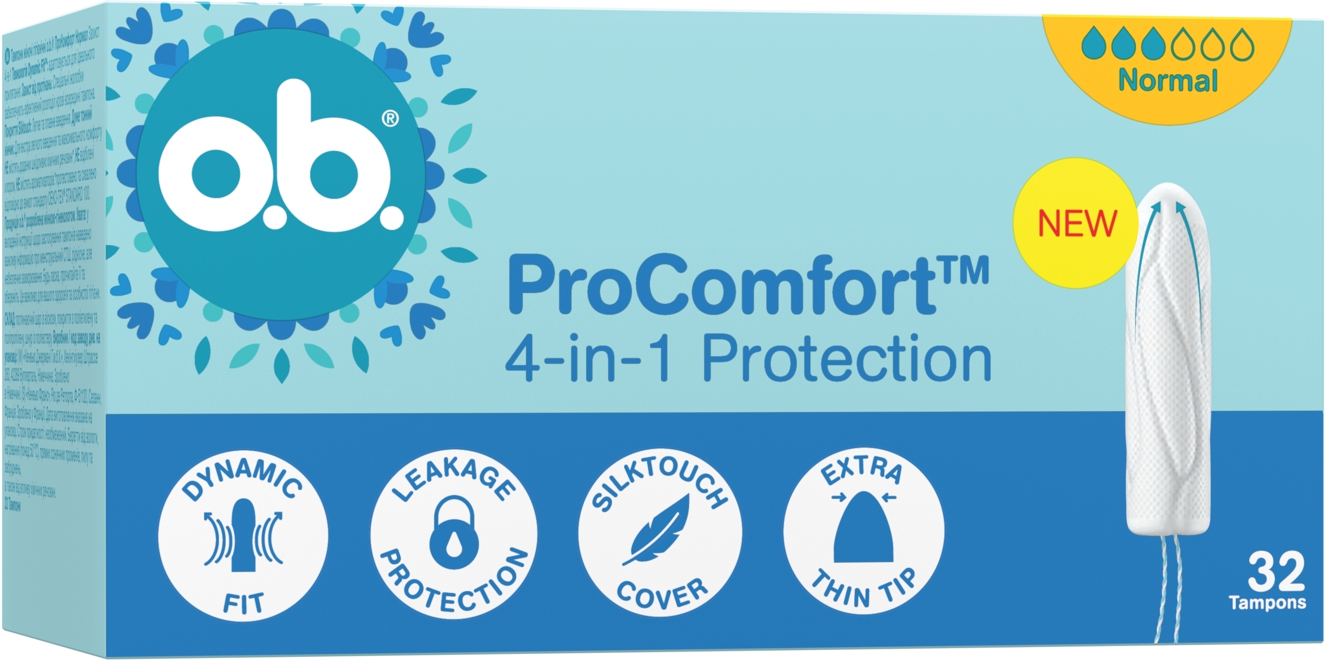 Тампони жіночі гігієнічні o.b. ProComfort Normal 32 шт фото1