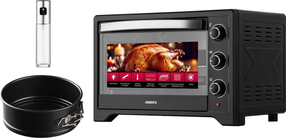 Комплект Электрическая печь ARDESTO MO-T45B + распылитель + форма для выпечки фото 1