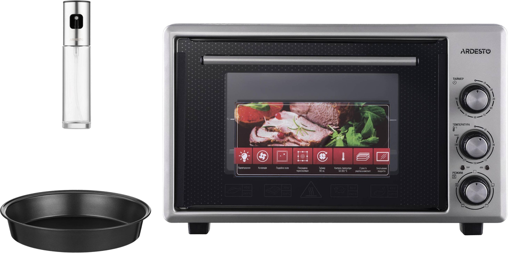 Комплект Електрична піч ARDESTO MEO-S40FGG + розпилювач + форма для випічкифото1