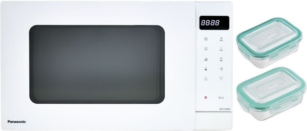 Комплект Мікрохвильова піч Panasonic NN-ST34NWZUE + Контейнери ARDESTO AR1260RB + AR1240RBфото1