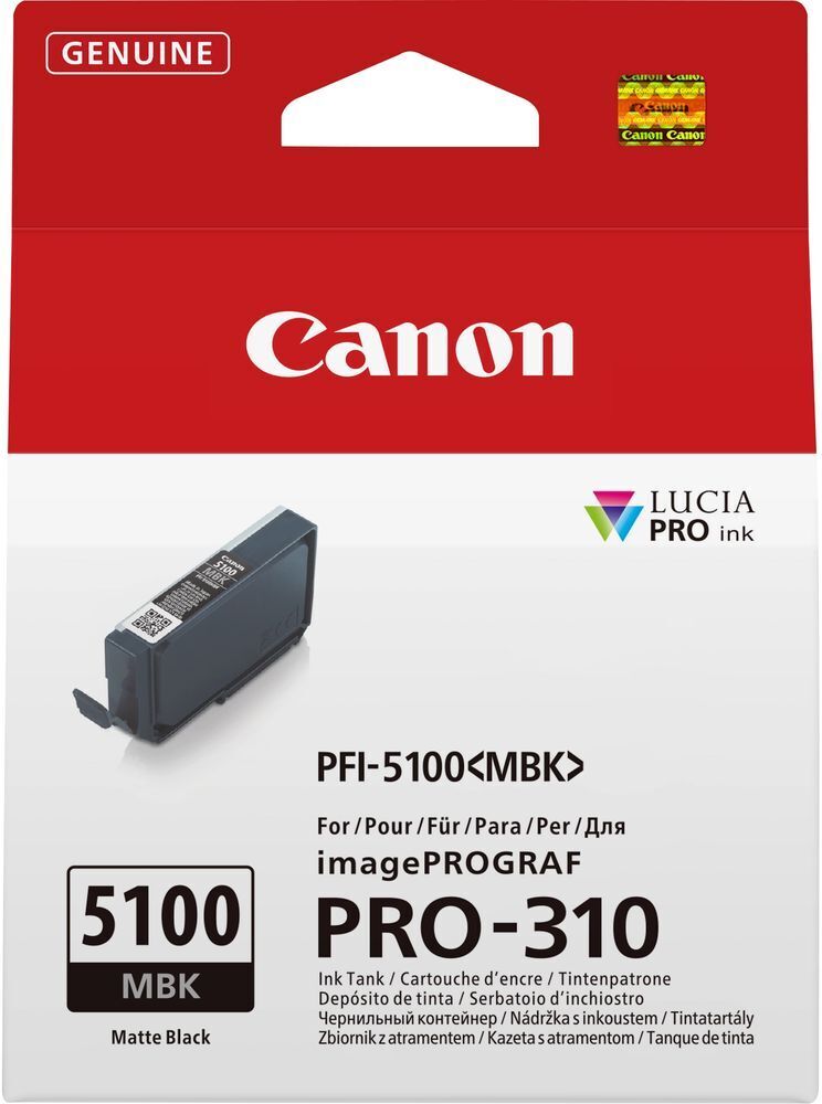 Картридж струменевий Canon PFI-5100 imagePROGRAF Pro-310 Matte Black фото 1