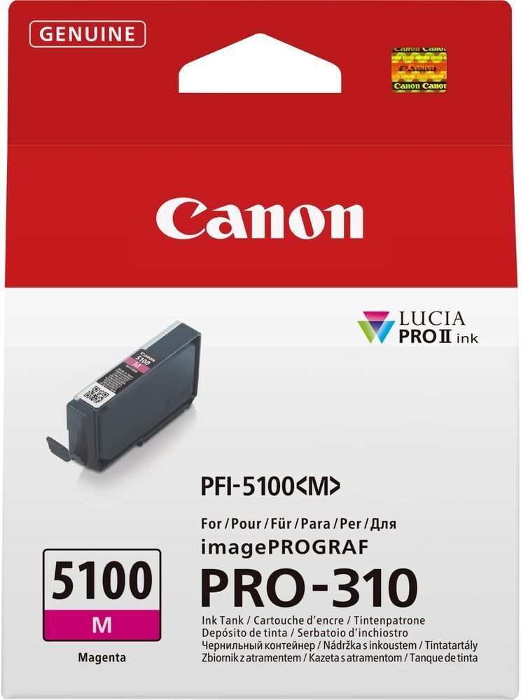 Картридж струменевий Canon PFI-5100 imagePROGRAF Pro-310 Magenta фото 1