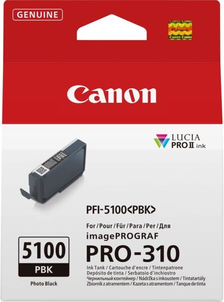 

Картридж струменевий Canon PFI-5100 imagePROGRAF Pro-310 Photo Black