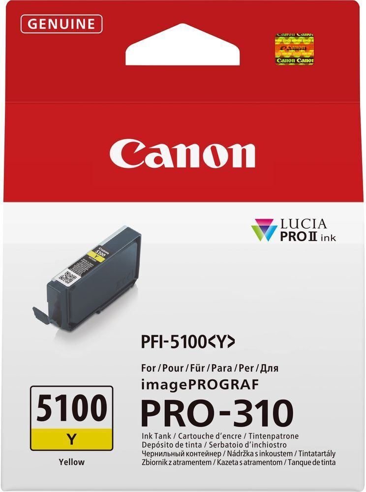 Картридж струменевий Canon PFI-5100 imagePROGRAF Pro-310 Yellow фото 1