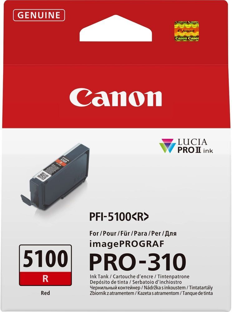 Картридж струменевий Canon PFI-5100 imagePROGRAF Pro-310 Red фото 1