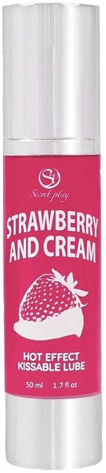 Лубрикант Secret Play с согревающим эффектом Клубника и сливки 50 мл фото 1