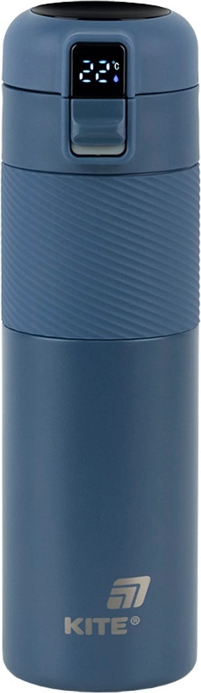 Термос Kite с термодатчиком 450 мл, синий (K25-1227-2) фото 1