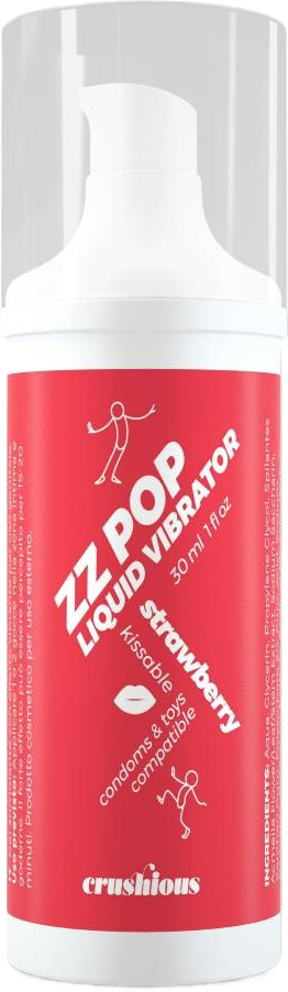 Рідкий вібратор Crushious Zz Pop із ароматом полуниці 30 млфото1