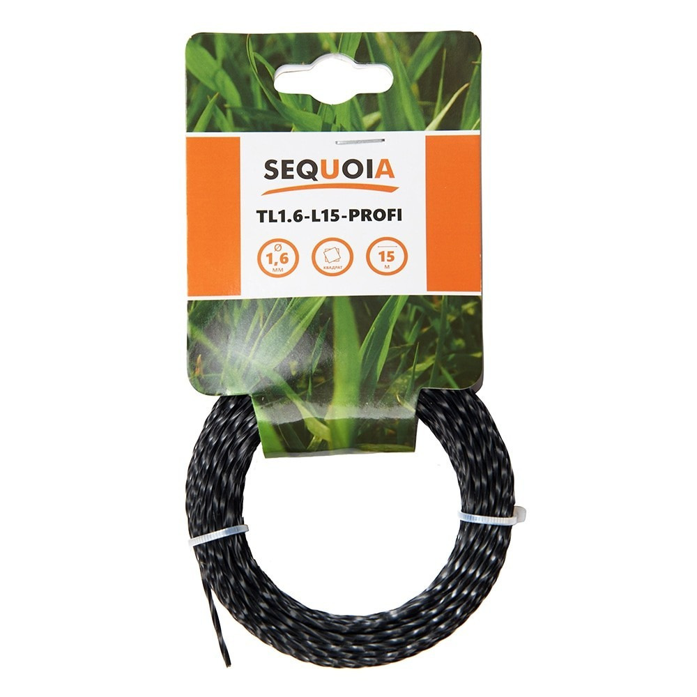 Ліска косильна SEQUOIA 1.6мм 15м кручений квадратфото1