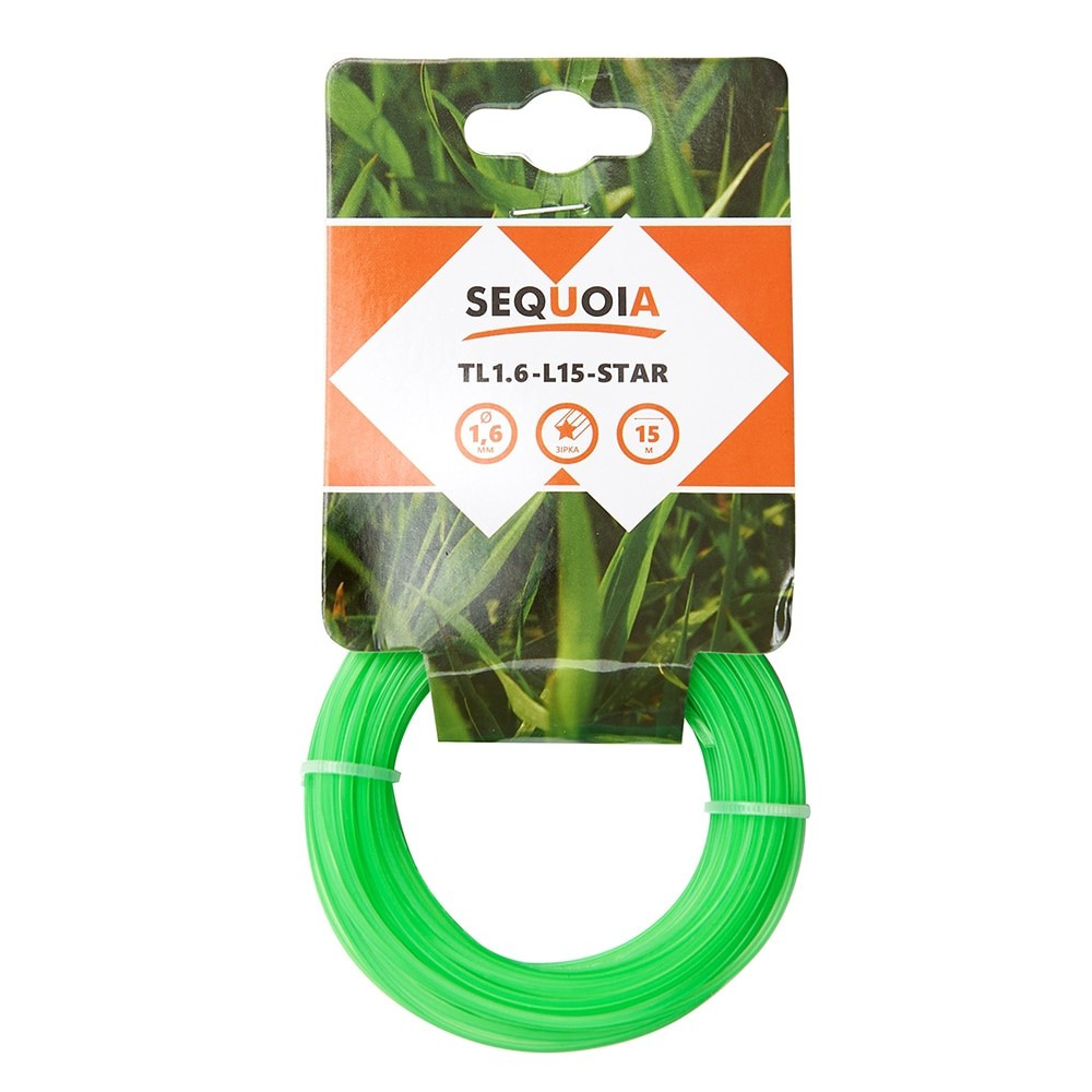 Ліска косильна SEQUOIA 1.6мм 15м зіркафото1