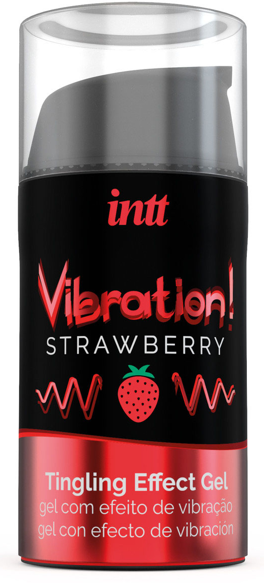 Рідкий вібратор Intt Vibration з ароматом полуниці 15 млфото1