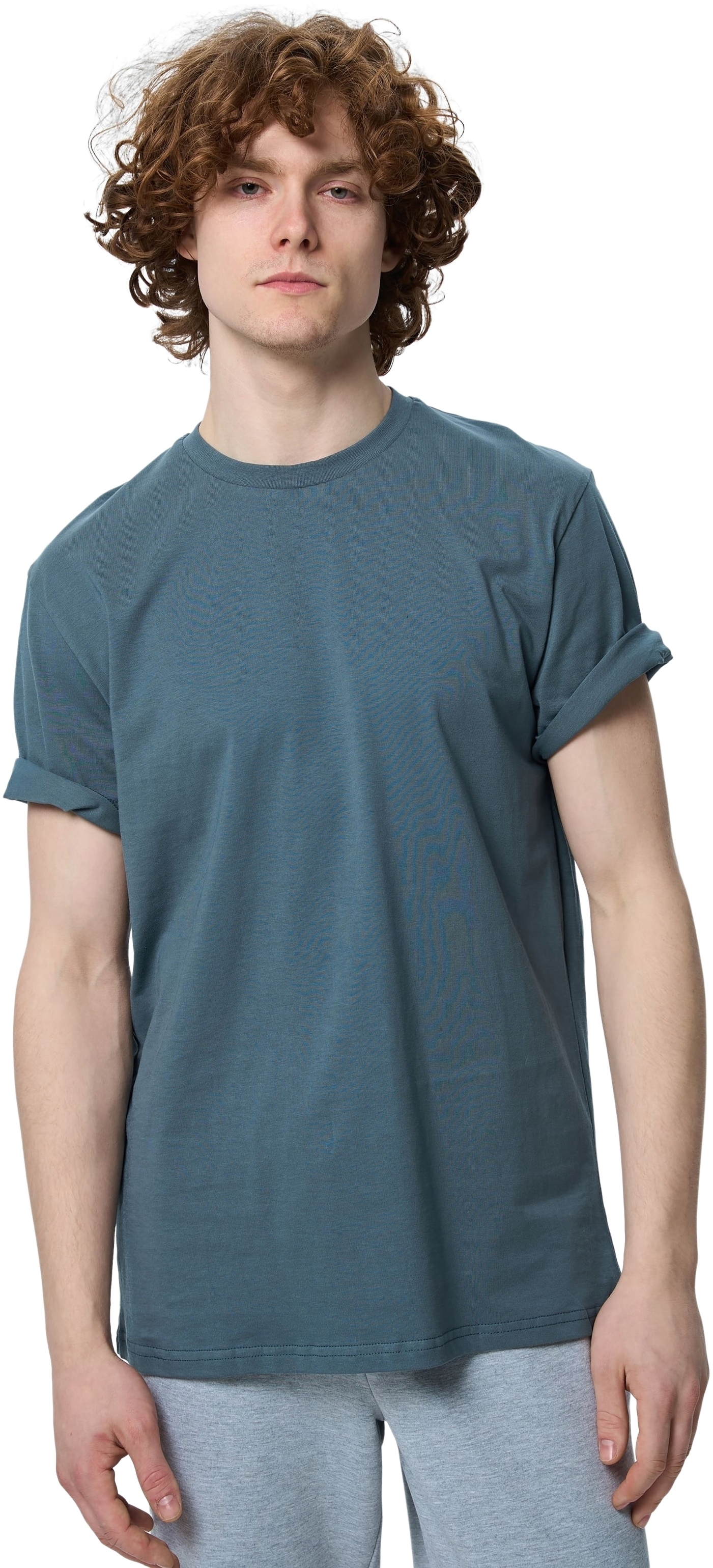 Футболка бавовняна чоловіча Roza 231101 XL темно-бірюзовафото1