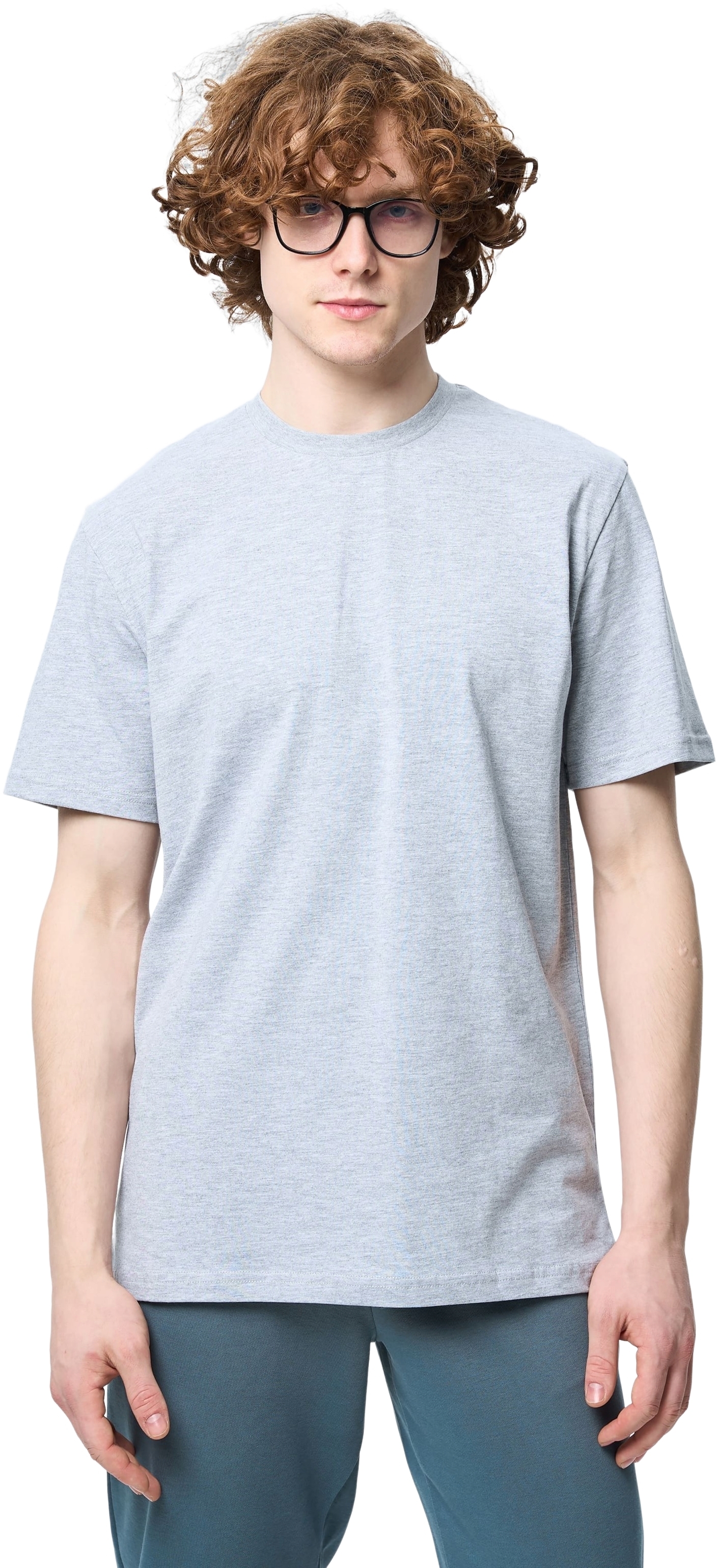 Футболка бавовняна чоловіча Roza 231101 S сірафото1