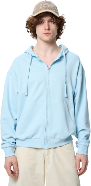 Худі на молнії чоловіче Roza 211140 2XL сіро-блакитнефото