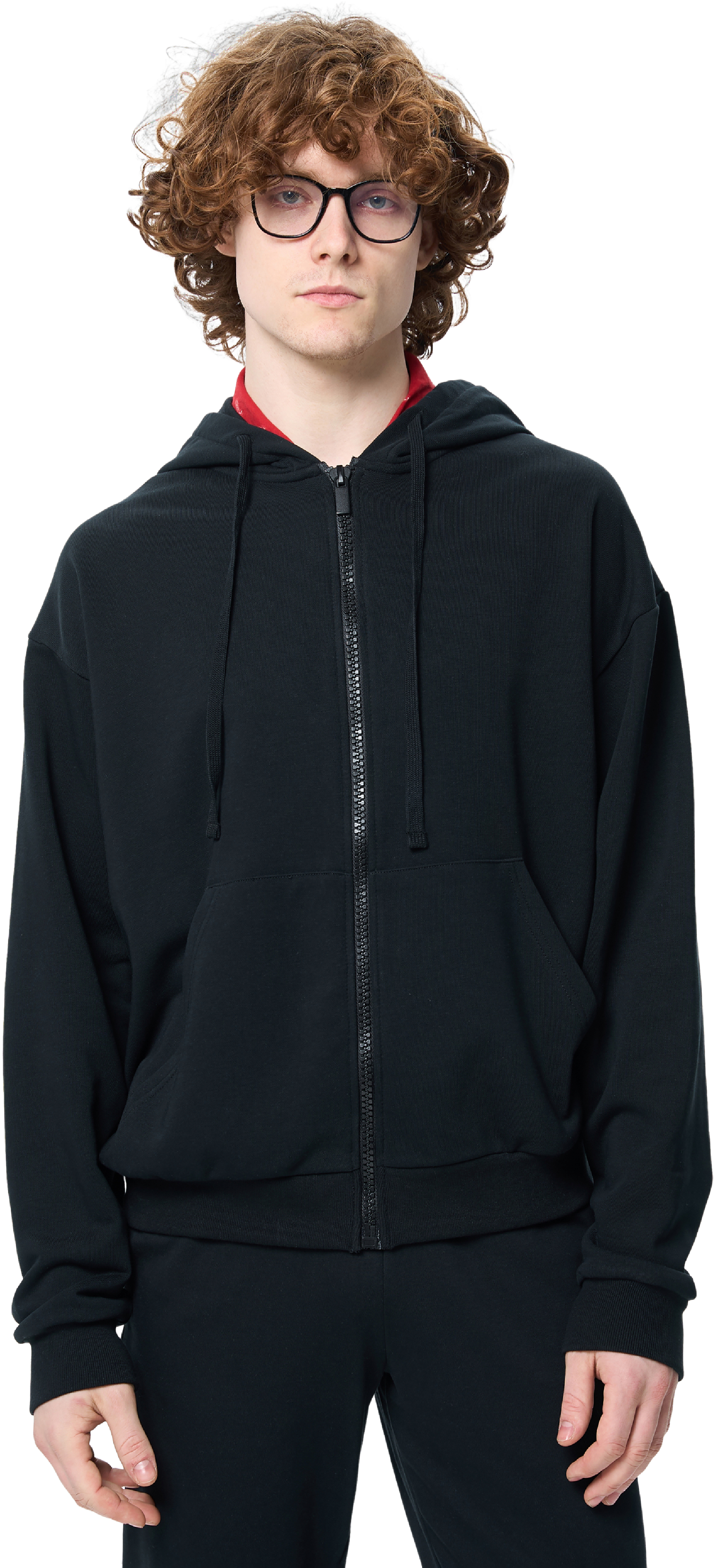 Худі на молнії чоловіче Roza 211140 L чорнефото1