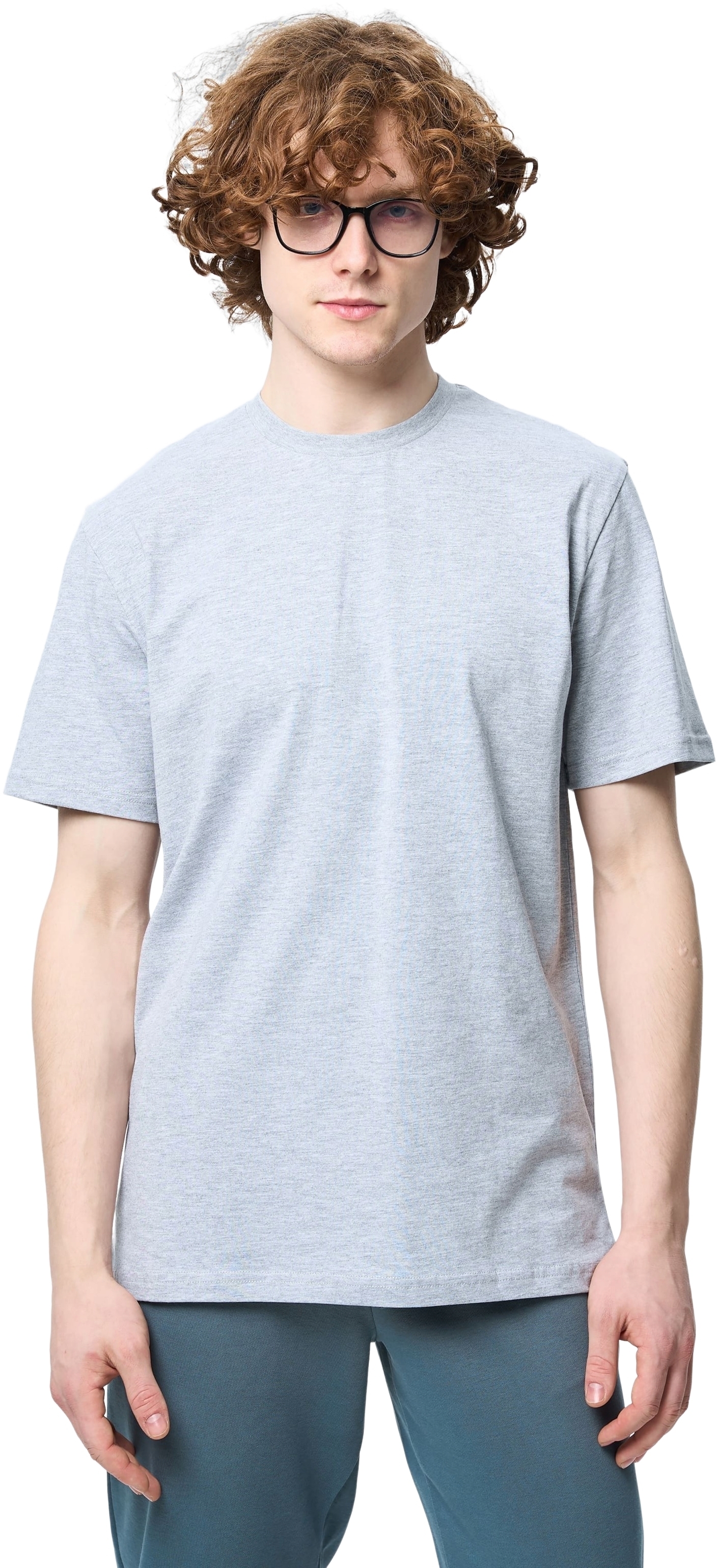 Футболка бавовняна чоловіча Roza 231101 M сірафото1