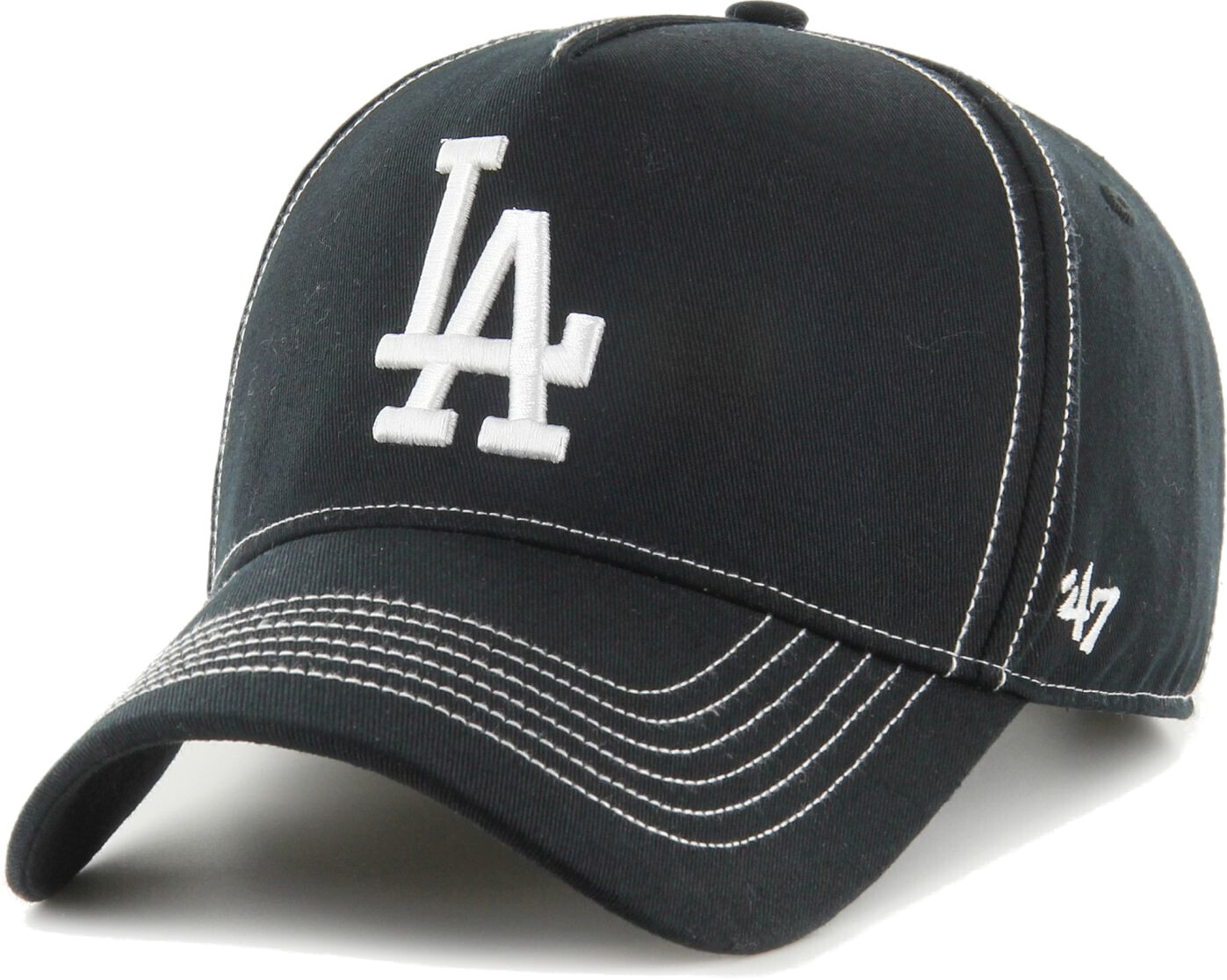 Кепка 47 Brand Brand Los Angeles Dodgers Contrast CONDT12GWS-BK черная фото1