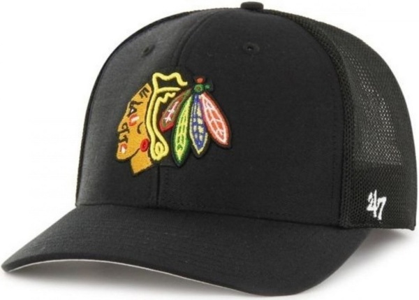 Кепка-тракер 47 Brand Chicago Blackhawks Trophy H-FTRPH04CTE-BK чорна фото