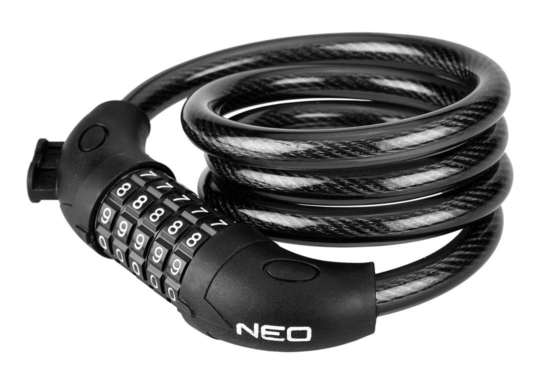 Замок протиугінний кодований Neo Tools, 120ммх12мм, чорнийфото1