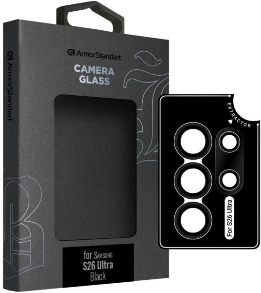 

Защитное стекло для камеры ArmorStandart Supreme Black Icon для Samsung S26 Ultra Black (ARM90425)