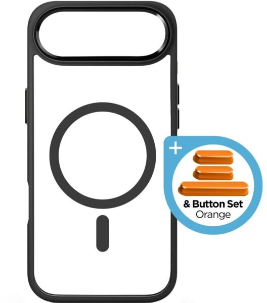 

Чехол ArmorStandart Unit MagCase для Apple iPhone 17 Air Black + Orange Button Set (ARM90582)