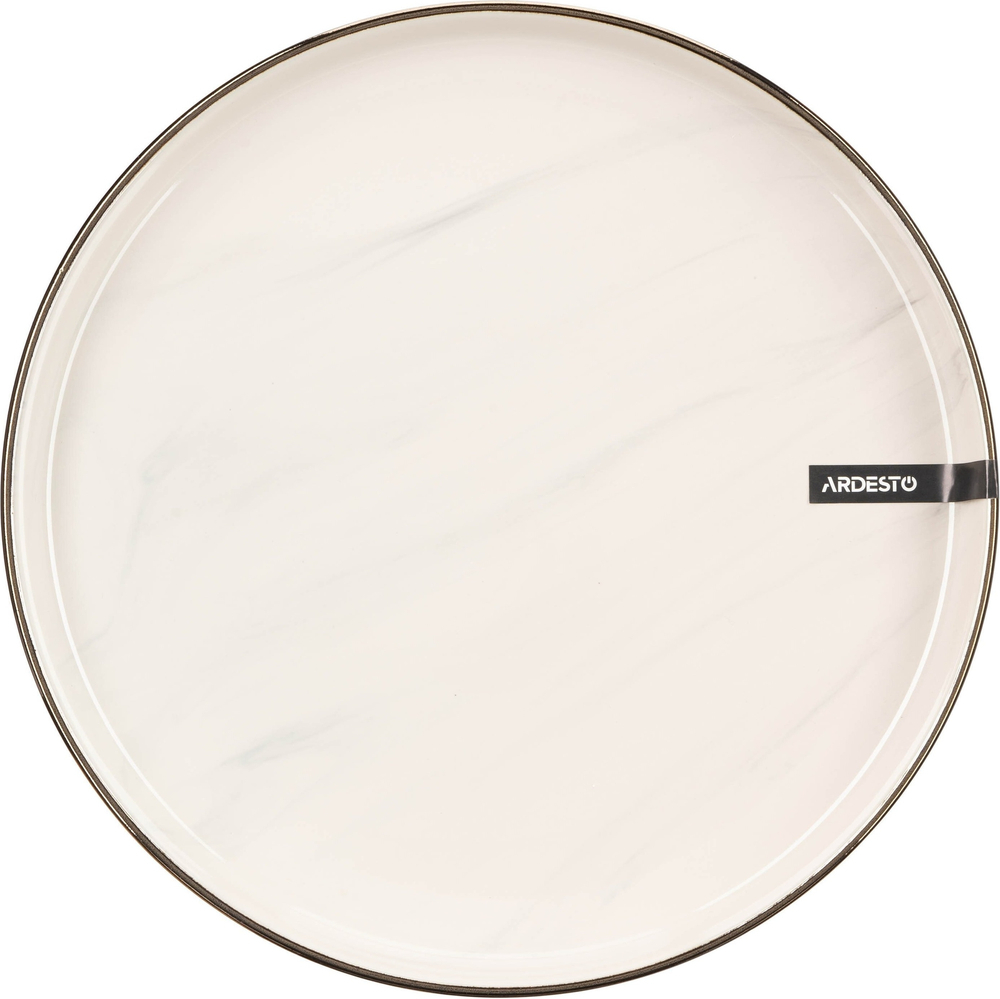 Набір обідніх тарілок ARDESTO Marmo, 27 см, бежевий, кераміка, 6шт (AR2927MRB-BOX)фото1