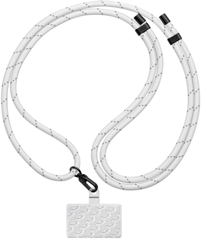 Ремінець для смартфону ArmorStandart Rope Black GlowWhite with Clear holder (ARM86565)