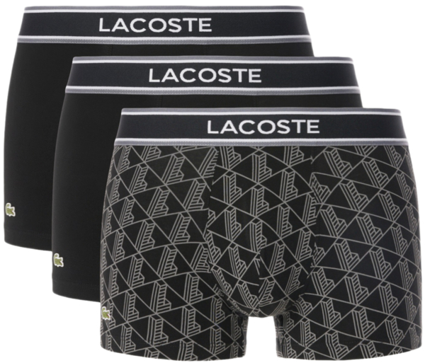 Набір трусів-боксерів чоловічих Lacoste 5H4970 S 3 шт. чорніфото