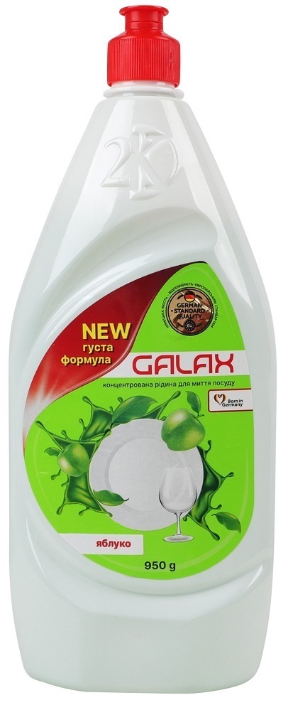 Концентрированная жидкость для мытья посуды Galax Яблоко 950 г фото1