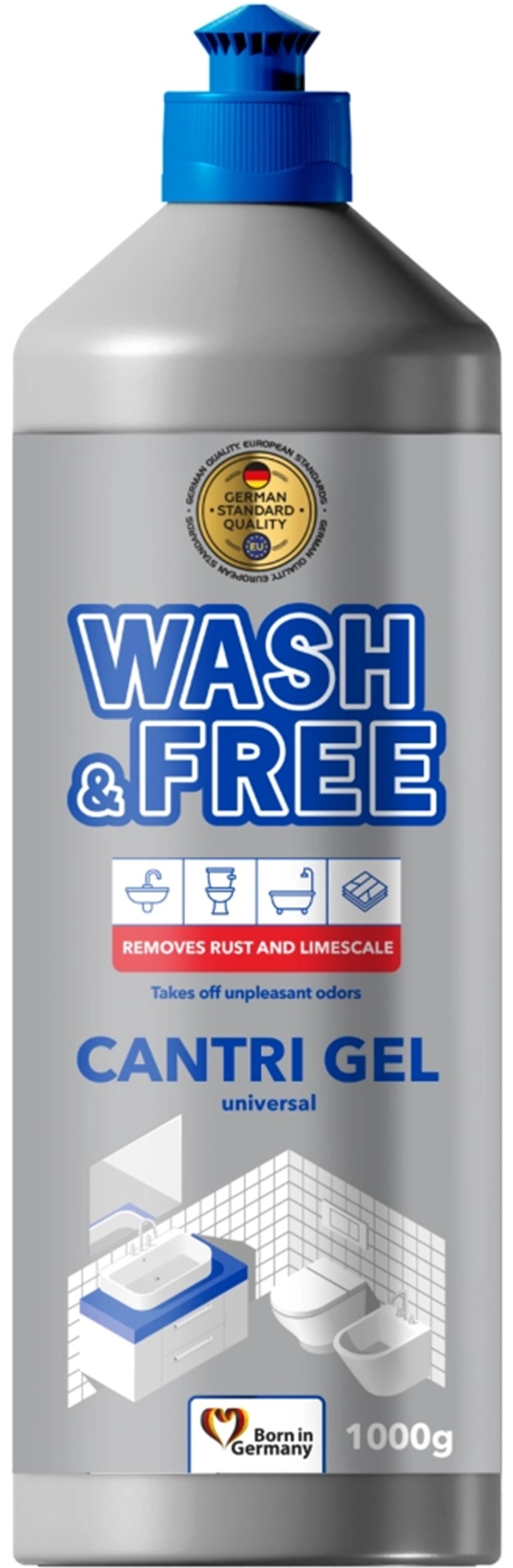 Засіб для чищення Wash&Free das sanitary універсальний 1000 гфото1