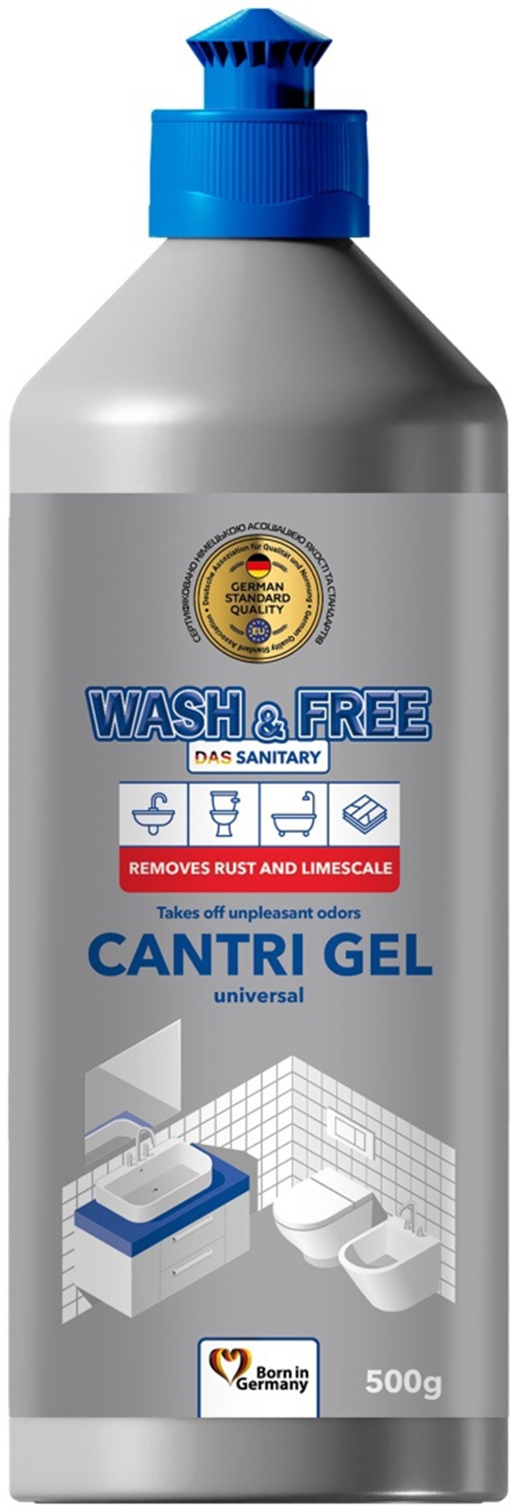 Засіб для чищення Wash&Free das sanitary універсальний 500 гфото1