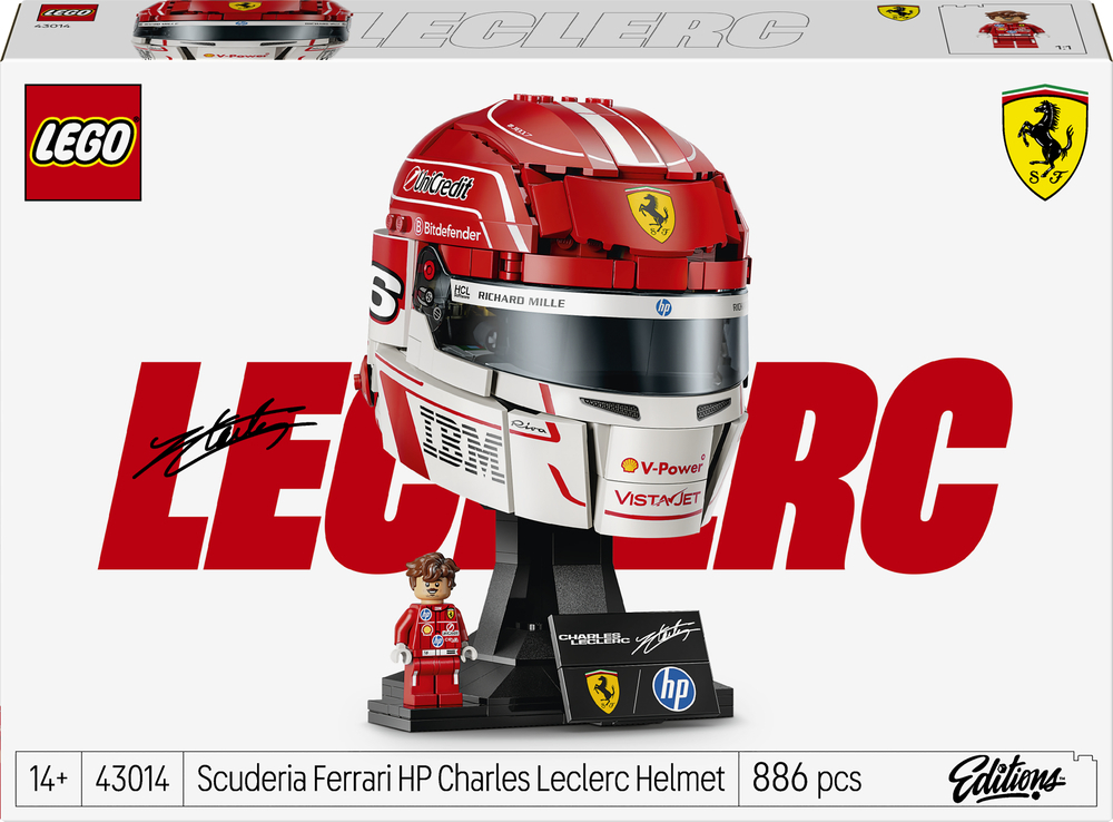 LEGO 43014 Editions Formula 1 Шолом Шарля Леклера з команди Scuderia Ferrari HPфото1