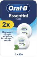 Зубна нитка Oral-B Essential Floss М'ятна Вощена 50 м x 2 шт