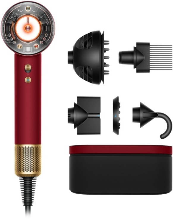 Фен Dyson HD16 Supersonic Red Velvet/Gold (493117-01)фото1