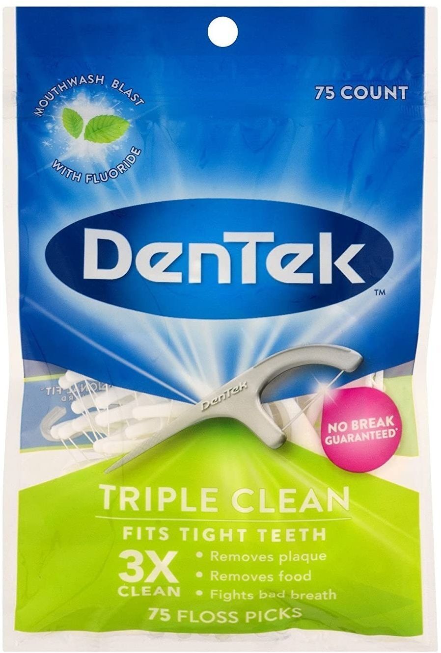 Флос-зубочистки DenTek Triple Clean потрійне очищення 75 штфото1