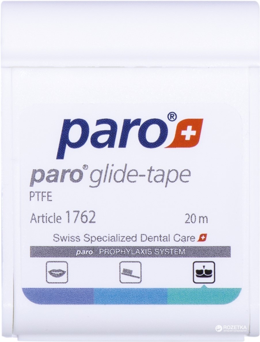 Зубна стрічка Paro Glide-Tape з тефлону 20 м фото1