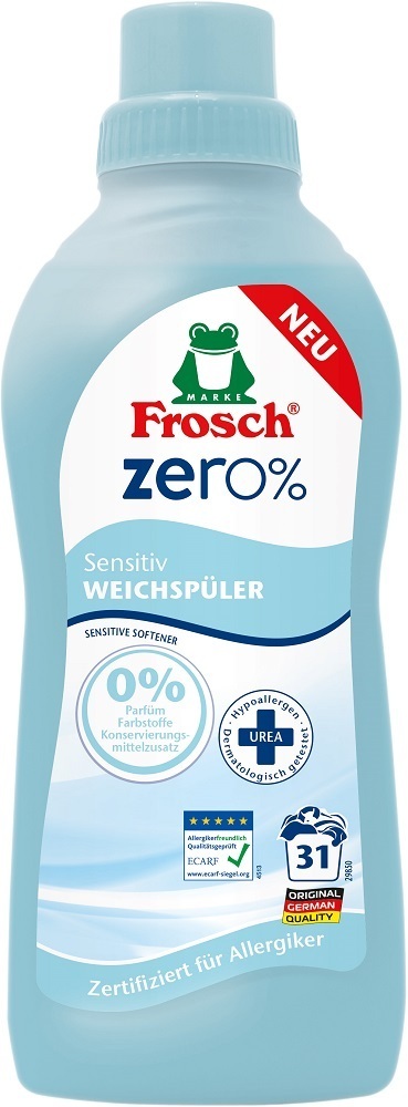 Кондиционер-ополаскиватель для белья Frosch Zero Sensitiv 750 мл