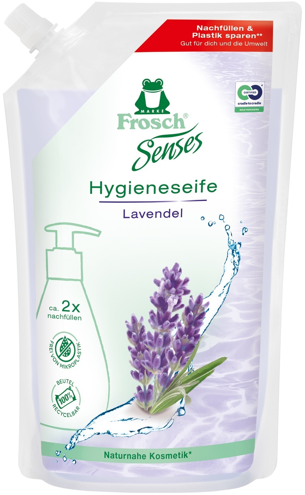 Мыло для рук Frosch Senses Лаванда (запаска) 500 мл фото 1