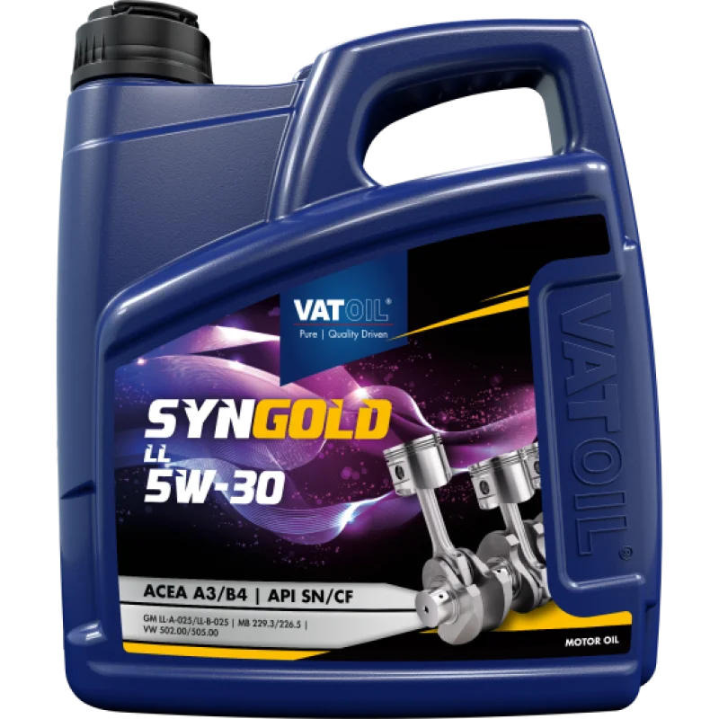 Олива моторна VATOIL SynGold LL 5W-30 4л (10-4 LL) (50017)фото1