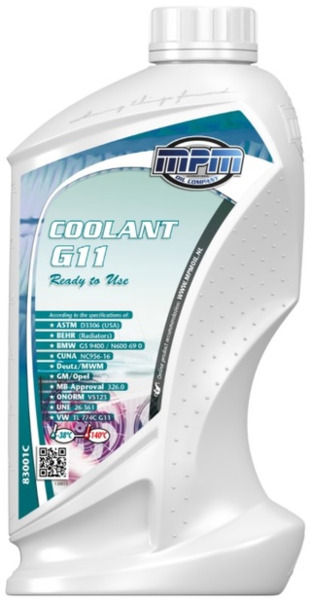 Антифриз MPM Ready to Use G-11 готовый к применению синий -38°C 1л (83001C)