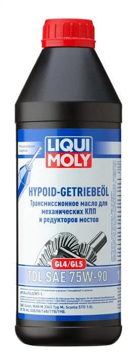 Масло трансмиссионное Liqui Moly Hypoid TDL 75W-90 GL-4/GL-5 1л (LIM3945) (3945/1407) фото 1