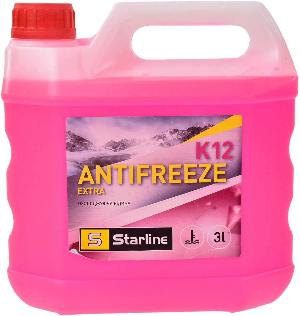 Антифриз Starline Extra K12 G-12+ концентрат розовый -74°C 3л (NA K12-3) фото 1