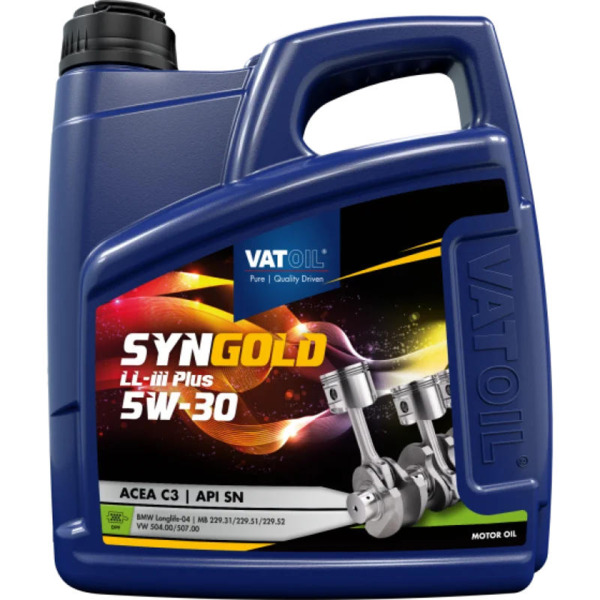 Масло моторное Vatoil SynGold LL-III Plus 5W-30 4л (10-4 LONGL III) (50021)