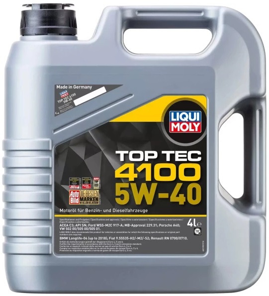 Олива моторна Liqui Moly Top Tec 4100 5W-40 4л (7547/2195)фото1