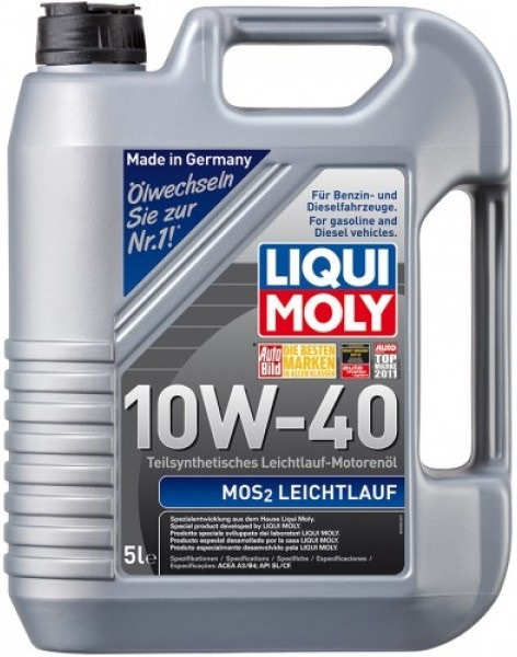 Масло моторное Liqui Moly MoS2 Leichtlauf 10W-40 5л (1931/2184) фото 1
