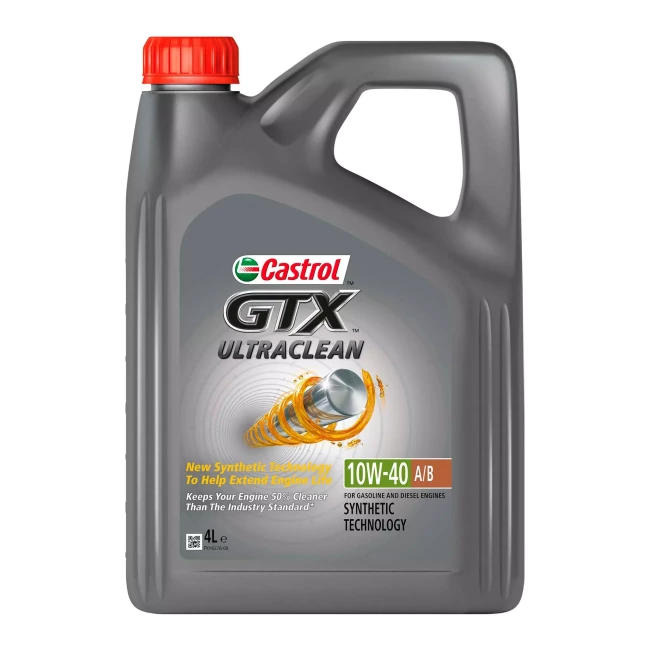 Масло моторное Castrol GTX Ultraclean 10W-40 4л (GTX 10W40/4L) (15F123) фото 1