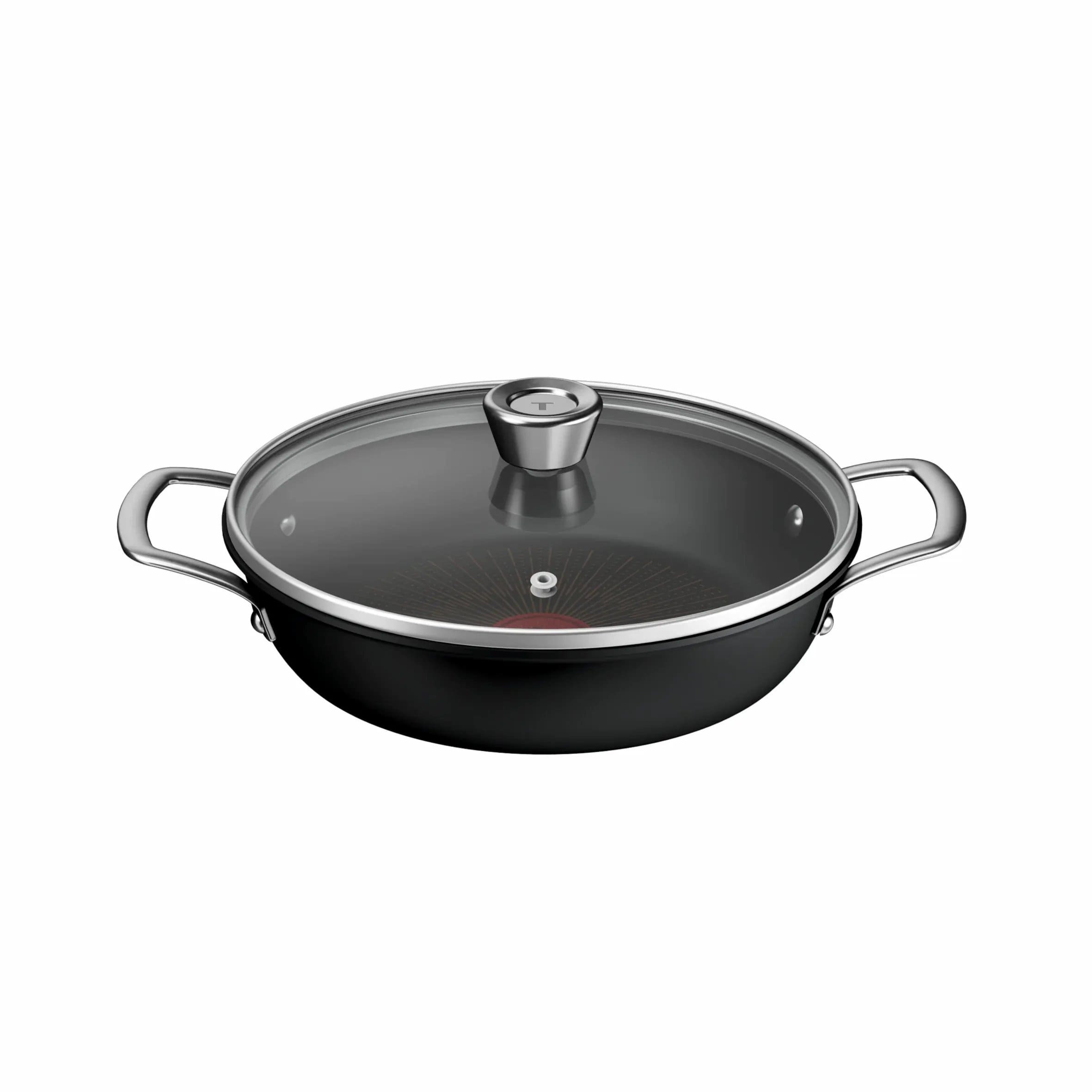 Сотейник TEFAL Excellence+, з кришкою, 24см, алюміній, скло, бакеліт, чорнийфото1