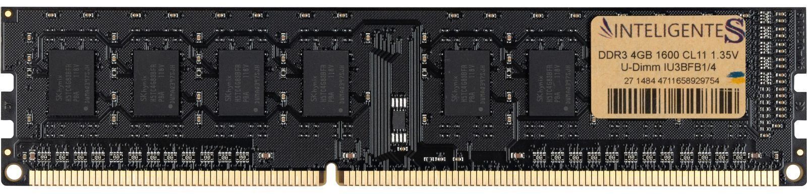 Пам'ять для ПК INTELIGENTES DDR3L 4GB 1600 MHz (IU3BFB1/4) фото1