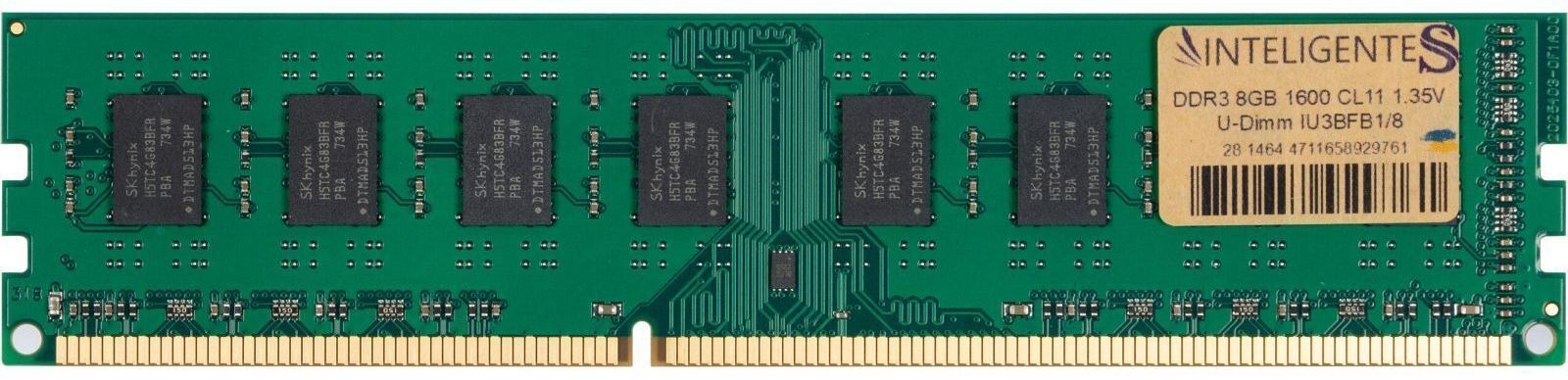 Пам'ять для ПК INTELIGENTES DDR3L 8GB 1600 MHz (IU3BFB1/8) фото1