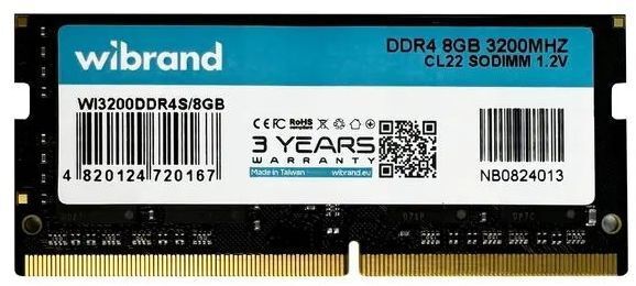 Память для ноутбука Wibrand SoDIMM DDR4 8GB 3200 MHz (WI3200DDR4S/8GB) фото1